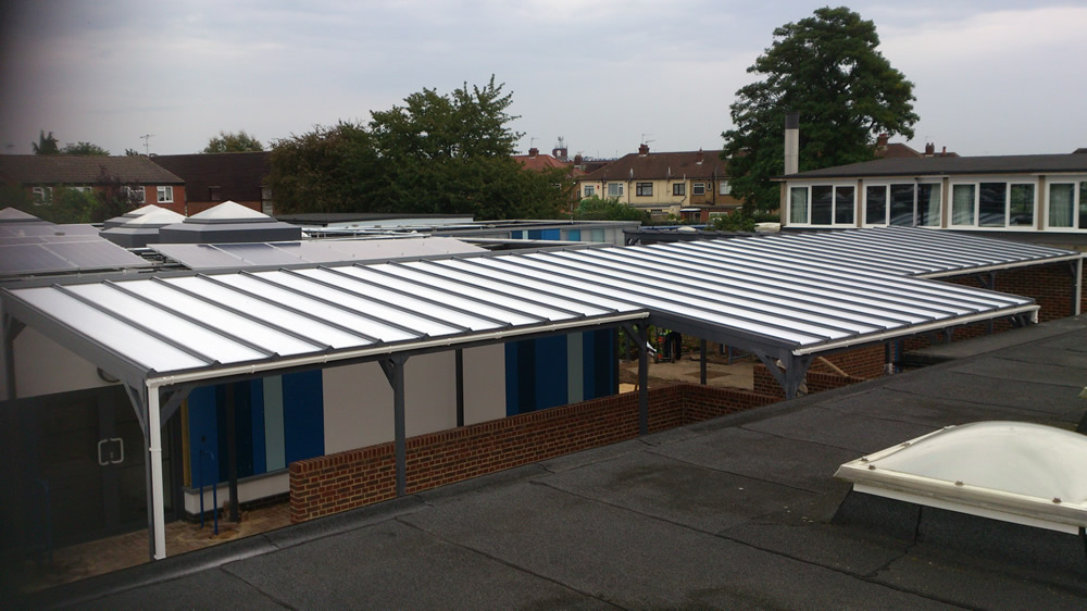 Commercial Canopies, Walkways, Shelters